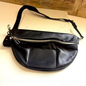 Unisex Timbuk2 Black Leather Waist/Shoulder Bag